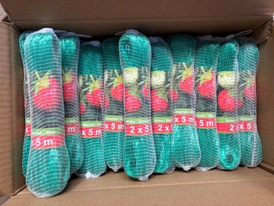 plusieurs sachets de fraises dans une boîte en carton