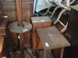 several pieces of furniture are stacked on top of each other in a room