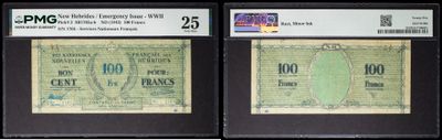 two old bank notes are on display in front of a black background