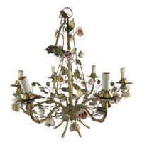 Lustre de style Italien ( Florence ou Venise), à décor de ro…