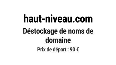 Nom de domaine haut-niveau.com.
