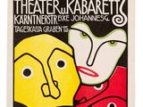 une affiche de théâtre représentant un homme et une femme qui se regardent