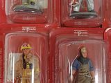 six figurines of different types in the package