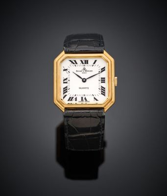 Montre-bracelet Cartier en or 18 carats à remontage manuel, avec chiffres romains