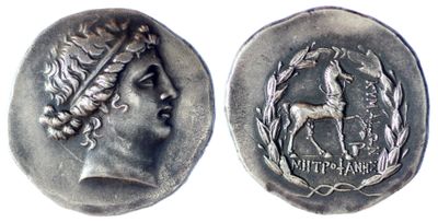 a close up of a coin with an image of a woman on it