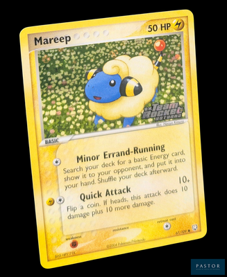 une carte sur laquelle figure l'image d'un animal bleu et jaune