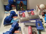 many items that are on the counter in the room