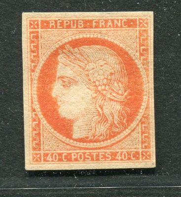 FRANCE - n° 5 - 40c orange CERES 1850,