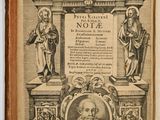 an old book with a picture of a man and a woman on it