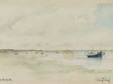 une peinture à l'aquarelle d'un bateau dans l'eau