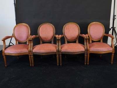 four chairs with pink upholstered upholstered upholstered upholstered upholstered upholstered upholstered upholstered