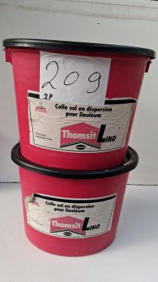 Lot de 2 seaux de colle sol en dispersion Thomsit Lino L240D…