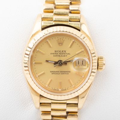 ROLEX Date Just Montre dame boitier 26 mm et bracelet présid…