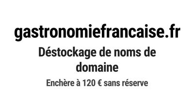 Nom de domaine gastronomiefrancaise.