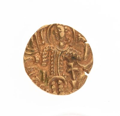 une image représentant une pièce d'or sur laquelle figure le portrait d'une femme