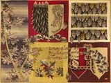 une image représentant un morceau de tissu orné de nombreux motifs différents