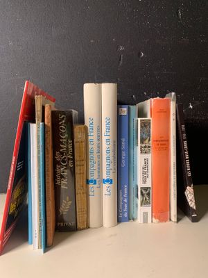 beaucoup de livres qui traînent sur une étagère