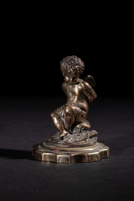 EROS PRISONNIER Signé L. KLEY Mascotte automobile en bronze …