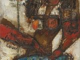une image d'un tableau représentant une femme en robe bleue