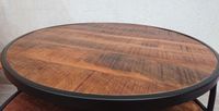 Lot de 2 tables basses gigognes LARS en bois exotique de mag… (photo 4)