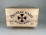 a close up of a wooden box with a cross on it