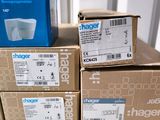 several boxes are stacked on top of each other on a table