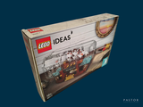 a box of lego ideas on a blue background