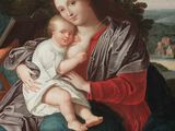 an image of a painting of a woman holding a baby