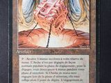 le verso d'une carte sur laquelle est représenté un cœur