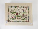 an old picture of a painting of a group of people playing a game