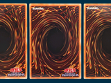 three cards with a picture of a black hole in the middle