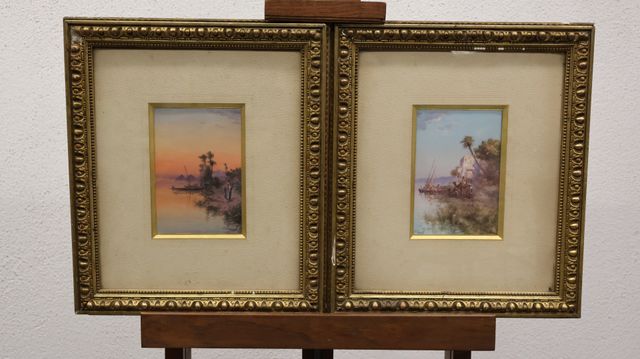Paul PASCAL (1867-1945) « Vues orientalistes ». Deux gouaches sur...