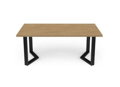 10218-68 / Table Rectangulaire - alaska - Décor Mélamine Chêne Hamilto