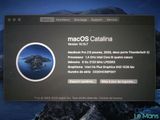 the macos catalina menu on the macos catalina screen