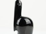 an image of a black vase on a white surface