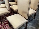 lot de six chaises de salle à manger rembourrées avec dossier rembourré