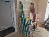 a room with a bunch of pipes and a door