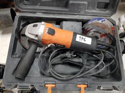 a tool in a case with a cord and a drill