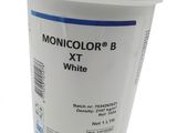 a close up of a tub of white paint on a white surface