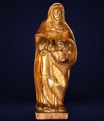 Sculpture allemande en bois doré du 17e siècle, Cologne, Bar…