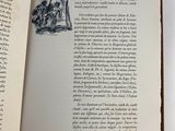 a open book with a drawing of a man on it