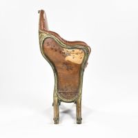 VENISE, Fauteuil de gondole en bois mouluré laqué 19ème sièc… (photo 4)