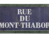 french sign rue du mont - thaborr on a white background