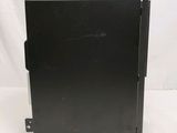 a close up of a black box on a white background