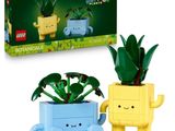 deux jardinières en Lego placées l'une à côté de l'autre