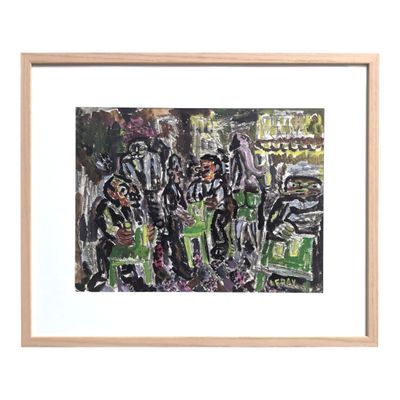 Henri LERAY (1905-1987) Au café