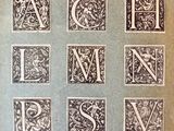 an old book with a bunch of letters on it