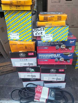 several boxes of assorted electrical equipment are stacked on top of each other