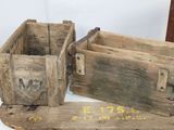 two wooden boxes that are sitting on a table