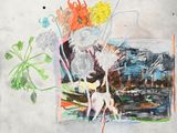 une image d'une peinture de fleurs dans un vase sur une table